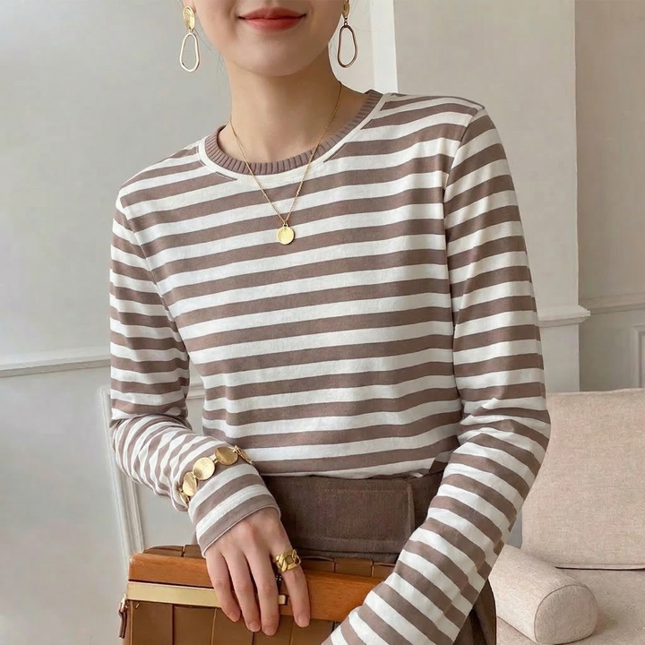 Gail Striped Cotton Tee