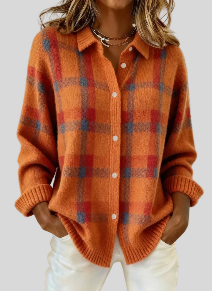 Francesca | Retro Cheque Jumper