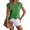 Eleanor | Modern Textured Knit Button Neck Top