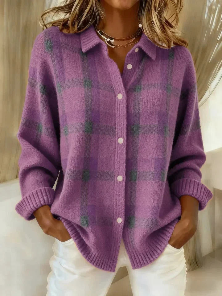 Francesca | Retro Cheque Jumper
