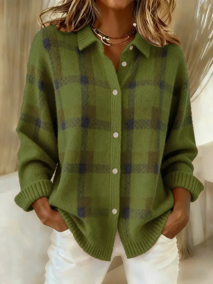 Francesca | Retro Cheque Jumper