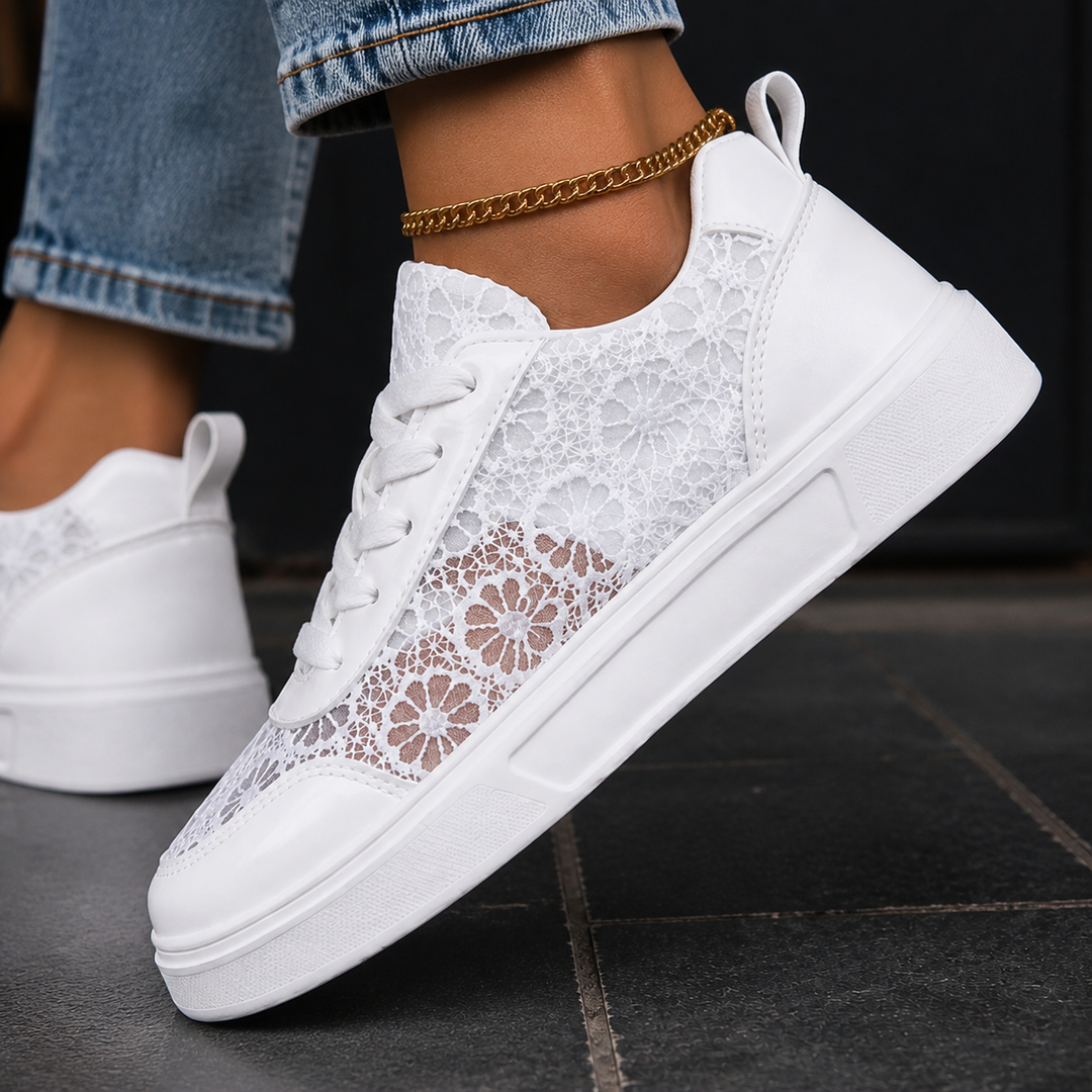Piras Floral Lace Trainers