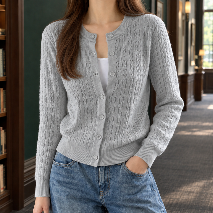 Ernestine-Grace Cable Cardigan