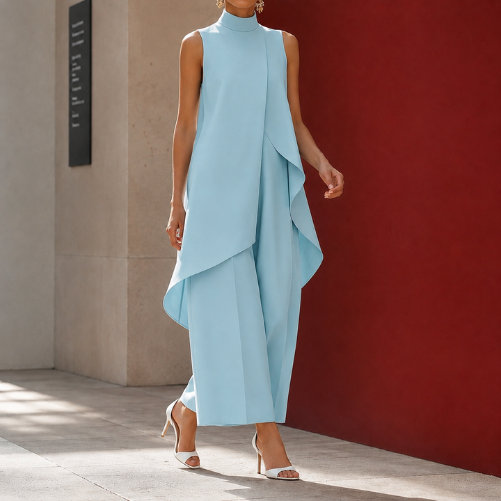 Sonia-Pearl Asymmetric Trouser Set