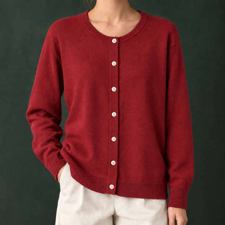 Danielle-Elise Round Neck Cardigan